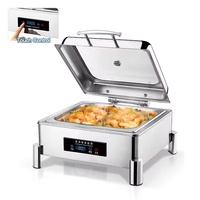 Réchaud de buffet électrique de luxe moderne Kuntai Royal en acier inoxydable 6L 440W, chauffe-plat hydraulique pour hôtels et restaurants