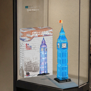 <span class=keywords><strong>Big</strong></span> Ben 1337 Bloques de construcción de cristal Versión de ensamblaje en miniatura de moda del famoso reloj - Product Image 4