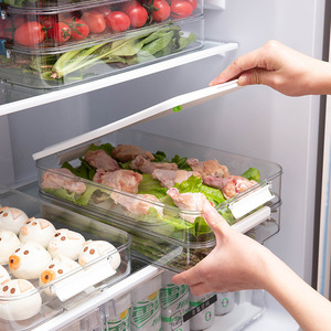 WS230 gran oferta caja de almacenamiento de nevera transparente de cuatro capas caja de almacenamiento de grado alimenticio PET organizador de refrigerador de alimentos vegetales - Product Image 4