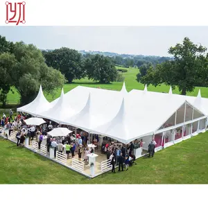 Party Wedding Tent Fire Retardant Outdoor Large Span Pvc Luxury White Event Show Wedding Party Tent 8x20