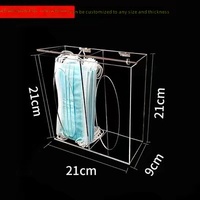 Support mural en acrylique écologique pour filet à cheveux jetable, portable, léger, résistant à l'eau, avec trous de fixation pour sacs anti-vomissement et accessoires