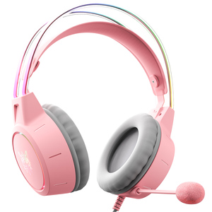 Màu Hồng X15 Pro Chơi <span class=keywords><strong>Game</strong></span> Tai Nghe Máy Tính Headphone Glow RGB Cho PS4 Xboxone Chuyển Đổi <span class=keywords><strong>PC</strong></span> Thông Minh Điện Thoại Trò Chơi - Product Image 3