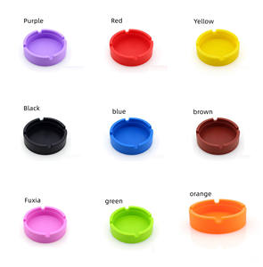 ที่เขี่ยบุหรี่ซิลิโคนทรงกลมที่เขี่ยบุหรี่ซิลิโคนที่เขี่ยบุหรี่ไม่แตกสำหรับอุปกรณ์เสริมการสูบบุหรี่ในร่มหรือกลางแจ้ง - Product Image 4