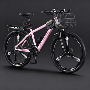 Bicicletta Robusta da 26 Pollici per Adulti con Struttura in Acciaio al Carbonio e Tecnologia di Ammortizzazione, 24 Velocità per Lavoro o Tempo Libero - Product Image 1