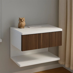 Nhà Máy Tùy Chỉnh Mở Nổi Thiết Kế Bằng Gỗ Đầu Giường Hiện Đại Bàn Cạnh Giường Ngủ Đa Chức Năng Đầu Giường Với Phí Trạm - Product Image 2