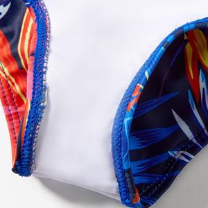 ชุดว่ายน้ำครอบครัวสุดหรูพิมพ์ลายสีส้มแบบกำหนดเอง 6 ชิ้น ชุดบิกินี่ชายหาดสำหรับผู้ชายและผู้หญิง - Product Image 6