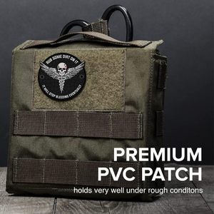 얼룩을 낀다는 뜻을 담은 'Rub Some Dirt on It' 크리스프 PVC <span class=keywords><strong>3</strong></span>인치 전술 패치, 모자와 의류에 붙이는 3D EMT 재미있는 패치 - Product Image 3