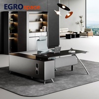 EGROspace Manager Mobilier de luxe Table Design Elégant et moderne Organisateur Ensemble Directeur Bureau Exécutif