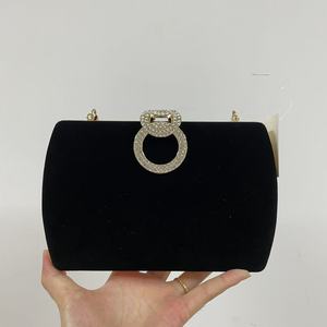 <span class=keywords><strong>Pochette</strong></span> de Soirée en Velours de Luxe pour <span class=keywords><strong>Femme</strong></span> avec Chaîne, Sacs à Main de Dîner en Cristal, Sacs de Soirée Tendance Noirs pour <span class=keywords><strong>Femme</strong></span>, Vente en Gros - Product Image 4