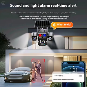 V380 Pro 12mp Caméra solaire à 3 objectifs Caméra haute résolution solaire sans Sim et Wifi Ip <span class=keywords><strong>Tpz</strong></span> Batterie extérieure Caméra de sécurité Cctv - Product Image 6