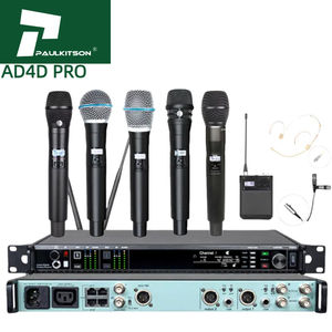 Paulkitson Microfoon AD4D Professionele Draadloze Microfoon 2 Kanaals UHF 470-940mhz Headset Lavalier Studio Podiummicrofoon - Product Image 1