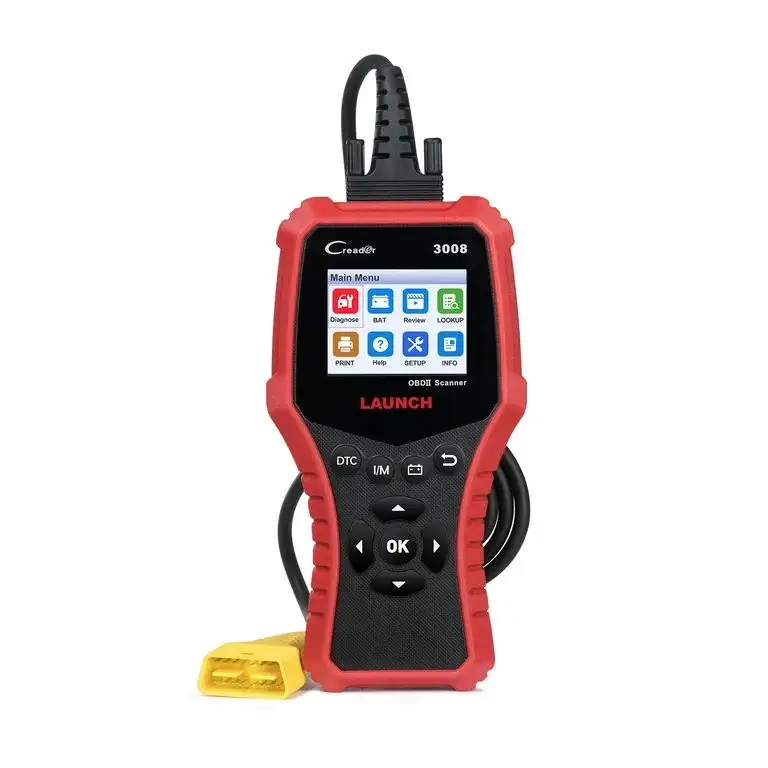 LAUNCH CR3008 Auto OBD2 Diagnostic Scanner Check Engine Fault Car Code Reader Tool Hot KeyFull OBD2 Functions with battery test