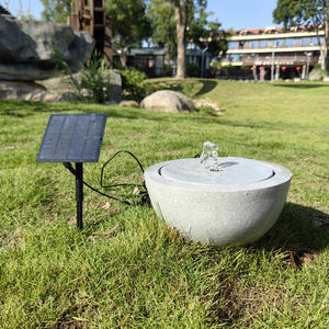 छोटे ऑर्डर वाला गोल सौर झरना फव्वारा राल आउटडोर गार्डन जल सुविधा सौर ऊर्जा चालित जल सुविधा - Product Image 3