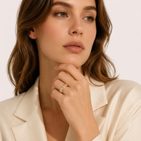 Bague en acier inoxydable torsadée avec CZ, plaquée or, design de luxe, pavée de cristaux, étanche, bijoux anti-ternissement pour femme