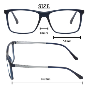 Cổ điển thời trang Trọng lượng nhẹ độc đáo đền hai màu sắc phù hợp với hình chữ nhật kim loại khung quang học - Product Image 2