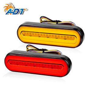 ไฟเลี้ยวรถบรรทุกแบบสองสี 4 ฟังก์ชั่น 58 หลอด LED ขนาด 4.92 นิ้ว พร้อมไฟเบรกและไฟเลี้ยวแบบไหลตามลำดับที่ตั้งค่าได้ - Product Image 3