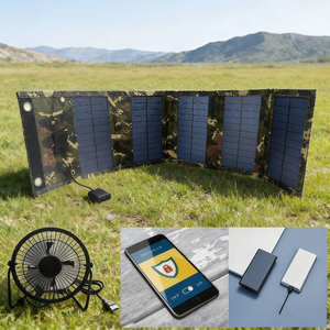 60W Portable Foldable Monocrystalline Silicon <b>Solar</b> <b>Panel</b> USB 5V Charger 20% Efficiency <b>Mini</b> Outdoor Charging for Portable - Product Image 2