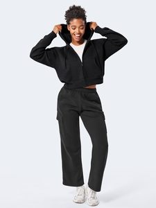 Sudaderas con Capucha Estampadas de Felpa para Mujer, Sudaderas con Cuello Redondo, Ropa de Otoño e Invierno de Longitud Regular con Bolsillos - Product Image 6