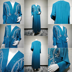 213 modeste moyen-orient <span class=keywords><strong>Aya</strong></span> femmes Robe musulmane brodé Cardigan Robe <span class=keywords><strong>Aya</strong></span> mode ethnique islamique vêtements <span class=keywords><strong>Aya</strong></span> femmes - Product Image 6