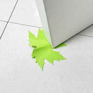 Fermaporta a forma di foglia verde stampato in 3D, 12,8 cm x 11,7 cm, in gomma, decorazione per la casa, montaggio a pavimento - Product Image 2