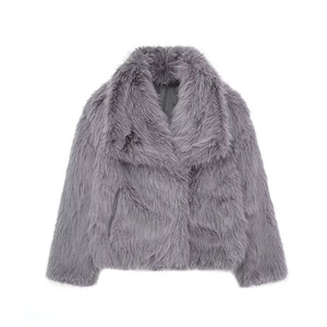 Chaqueta <span class=keywords><strong>de</strong></span> mujer <span class=keywords><strong>de</strong></span> <span class=keywords><strong>piel</strong></span> sintética con cuello grande <span class=keywords><strong>de</strong></span> <span class=keywords><strong>piel</strong></span> <span class=keywords><strong>de</strong></span> zorro - Product Image 5