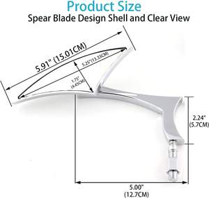 8mm/10mm Chrome <span class=keywords><strong>Moto</strong></span> Lame Universelle Rétroviseurs Latéraux Compatible pour Harley Street Bike Scooter Chopper Cruiser <span class=keywords><strong>Spo</strong></span> - Product Image 4