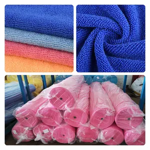 80 Polyester 20 Polyamide Plush Reusable Microfiber Cloth Towel 30x30 40x40 Micro Fiber Fabric Quick Drying Towels Roll Material