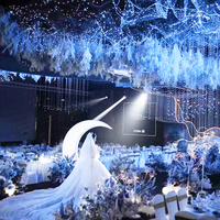 Décoration de plafond en forme de nuage, ciel étoilé, ornement suspendu, salle de banquet de mariage, scène, plafond, éclairage LED en forme d'étoile, accessoire de décoration