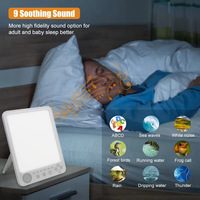 Lampe intelligente de santé SAD 9 sons apaisants Machine à bruit blanc Lampe de luminothérapie pour bureau à domicile Aide au sommeil Lampe de luminothérapie