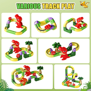 Juego de Tren Magnético de Dinosaurios para Niños, 115 Piezas, Pistas de Cubo Infinito 3D, Rieles Antigravedad, Juguetes de Tren Eléctrico - Product Image 6