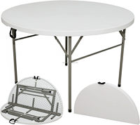 HDPE Klappbarer Tisch in Wunschfarbe, Tragbarer Party-, Hochzeits- und Outdoor-Event-Tisch, Kunststoff-Bankettisch, Hotelmöbel, Landhaus-Esstisch