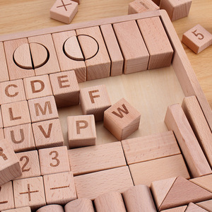 Jouets en bois <span class=keywords><strong>de</strong></span> couleur bois naturel pour <span class=keywords><strong>la</strong></span> construction, <span class=keywords><strong>matériel</strong></span> <span class=keywords><strong>de</strong></span> <span class=keywords><strong>maternelle</strong></span>, petites classes - Product Image 3