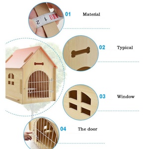 Caseta de Madera para Mascotas, para Interiores y Exteriores, con Puerta de Metal, Venta al Por Mayor - Product Image 4