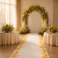 Lot de fleurs de mariage en soie faites à la main sur mesure, pour arche, chemin de table, centre de table, décoration de fête nuptiale, couleur assortie, vente en gros