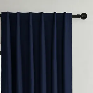 Blackout Curtain Panel - Stone Blue Color Light Blocking Room Darkening Window Drape For Nursery/Bedroom Ring Top
