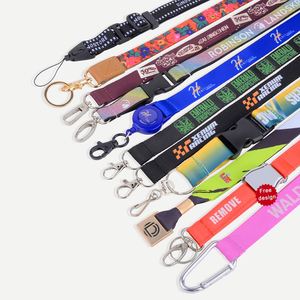 Wholesale Cheap Custom Black Neck Strap Sublimation Printed 10mm 20mm 25mm Id Card Blank Round Polyester Roll Lanyard <b>Ribbon</b> - Product Image 2