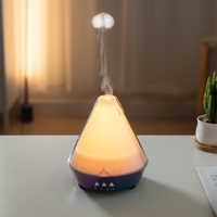 Produits de dropshipping : Vaporisateur ultrasonique Volcano Mini Jellyfish, diffuseur humidificateur à anneau de fumée et lumière LED colorée