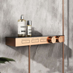 Cabezal de ducha de lluvia de baño completo montado en la pared de lujo, cabezal de termostato dorado, juego de ducha de baño de lluvia de Piano con grifo mezclador - Product Image 4