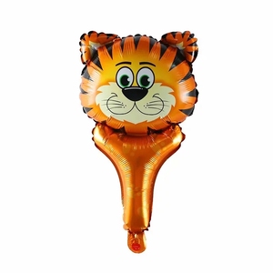 Gros manipulé Animal tête feuille ballons tigre Lion gonflable ballon à Air <span class=keywords><strong>Jungle</strong></span> thème enfants jouet fête d'<span class=keywords><strong>anniversaire</strong></span> décoration - Product Image 2