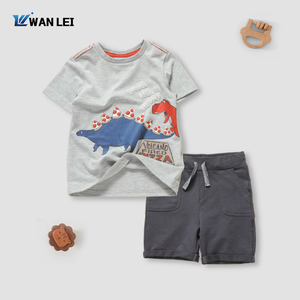 Set Estivo a Due Pezzi per Ragazzi Adolescenti, Personalizzabile, di Alta Qualità, in Misto Cotone, T-shirt e Pantaloncini, <span class=keywords><strong>Età</strong></span> 6-12 Anni - Product Image 1