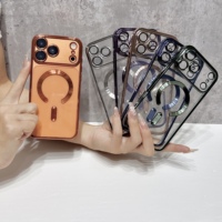 Coque magnétique transparente souple en TPU avec protection d'objectif pour iPhone 18 17 Air 16 15 14 Plus 13 12 11 Pro Max XS XR 8 7