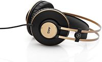 Casque audio AKG Pro Audio K92 circum-auriculaire fermé pour écoute critique et studio avec annulation active du bruit, noir mat et or