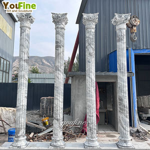 Colonne romaine en marbre de pierre naturelle YOUFINE, taille personnalisée pour la décoration de villa, jardin, hôtel, projet sculpté - Product Image 3