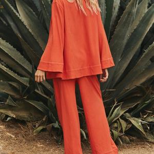 Nouvelle Collection : Ensemble Décontracté 2 Pièces pour Femme - Chemise Boutonnée à Manches Longues et Pantalon Assorti - Style Urbain Tendance - Product Image 3