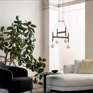 Lámpara de Techo de Madera Maciza Estilo Wabi-sabi Italiana Porada ASTRA, Luz Blanca Cálida para Restaurantes, Casas de Huéspedes y Bares - Product Image 6