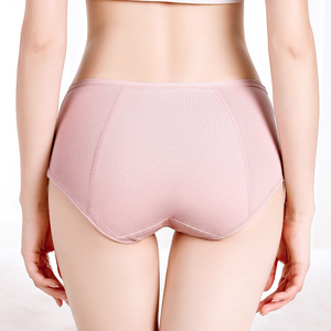 Bragas de algodón para mujer, ropa interior de tiro bajo, bragas de menstruación a prueba de fugas, bragas menstruales de talla grande para adolescentes - Product Image 2