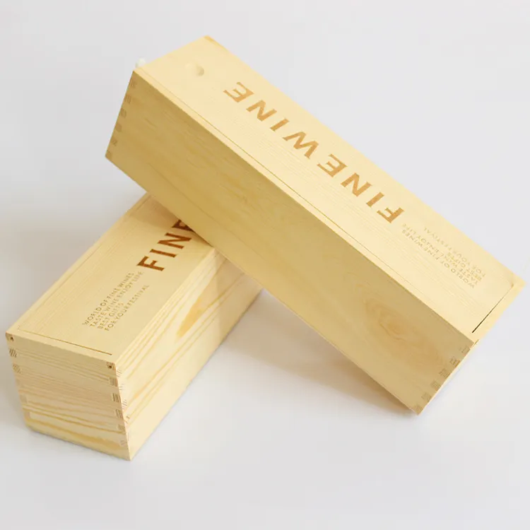 창과 새로운 디자인 슬라이드 뚜껑 나무 와인 선물 포장 상자