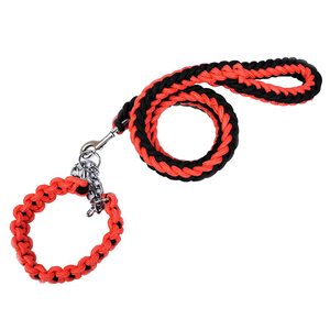 KingHon - Juego de Correa y Collar de Nailon Trenzado para Perro, Disponible en 26 Colores, Correa para Mascotas al por Mayor - Product Image 1