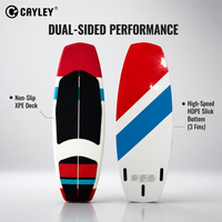 CAYLEY Planche de surf légère et portable pour la plage, durable, pour la pratique du surf et des sports nautiques en mer pour adultes et enfants