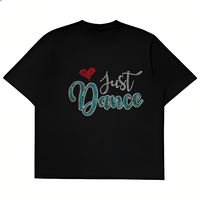 Design personnalisé Just Dance, transfert thermique, transfert de strass pour t-shirt